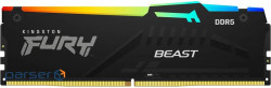 Модуль пам'яті Kingston DDR5 4800 16GB Beast Black RGB (KF548C38BBA-16)