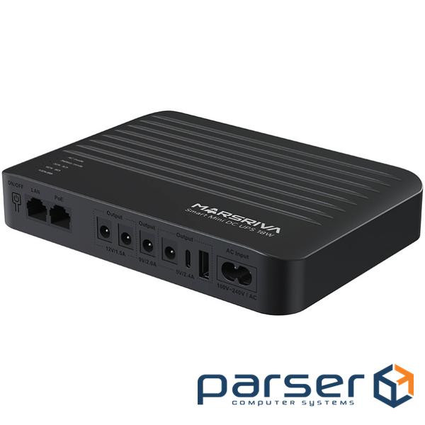 ДБЖ Marsriva DC UPS для роутерів KP5 Max 4xDC+USB+USB-C+PoE OUT, 5V/9V/12V/24V 18 (KP5 Max_MARSRIVA)