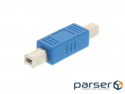 Adapter USB 2.0 B M/ M, компактний, Standart, черный (12.03.2915-25)