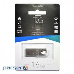 Флеш-накопичувач USB 16GB T&G 117 Metal Series Silver (TG117SL-16G)