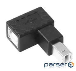Перехідник обладнання USB2.0 B M/F,адаптер кутовий 90ёвверх UP,чорний (62.09.8439-1) (62.09.8439-1)