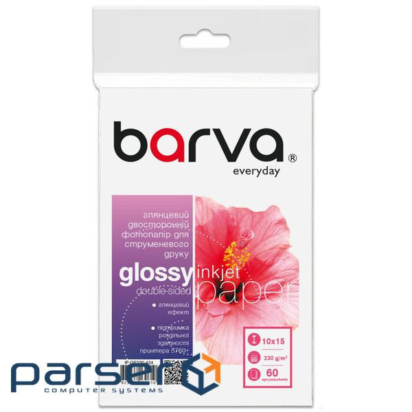 Фотопапір Barva 10x15, 230 g/m2, Everyday, Glossy, double-sided, 60c (IP-GE230-424)