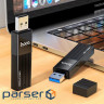 USB-хаб HOCO HB20 Mindful 2-in-1card reader(USB2.0) Black (6931474735201)