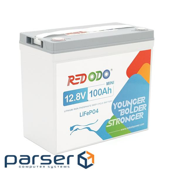 Акумуляторна батарея LiFePO4 Redodo 12.8V 100Ah , Mini,1280Wh, BMS 100A, 32 (R12V100-100-MINI16-A60)