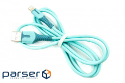 Dengos USB-Lightning cable 1m Blue (PLS-L-IND-SOFT-BLUE)