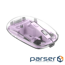 Миша XO M12 BT, Прозоро-рожевий (M12 Purple)
