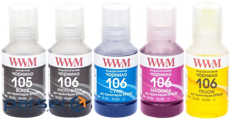 Ink WWM EPSON L7160/7180 5х140г BP/C/M/PB/Y (E105SET5)