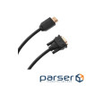 Кабель мультимедійний HDMI M to DVI M 3.0m 4K60Hz HP (HP_DHC-HD05-03M)