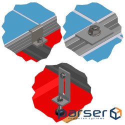 Комплект кріплень для похилої покрівлі НА 2 ФОТОМОДУЛЯ / розмір модуля(2278х1133х35)(а (КК-НК-2) -2)