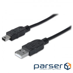 Дата кабель USB 2.0 AM to Mini 5P 1.8m Manhattan (333375)