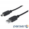 Дата кабель USB 2.0 AM to Mini 5P 1.8m Manhattan (333375)