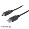 Дата кабель USB 2.0 AM to Mini 5P 1.8m Manhattan (333375)