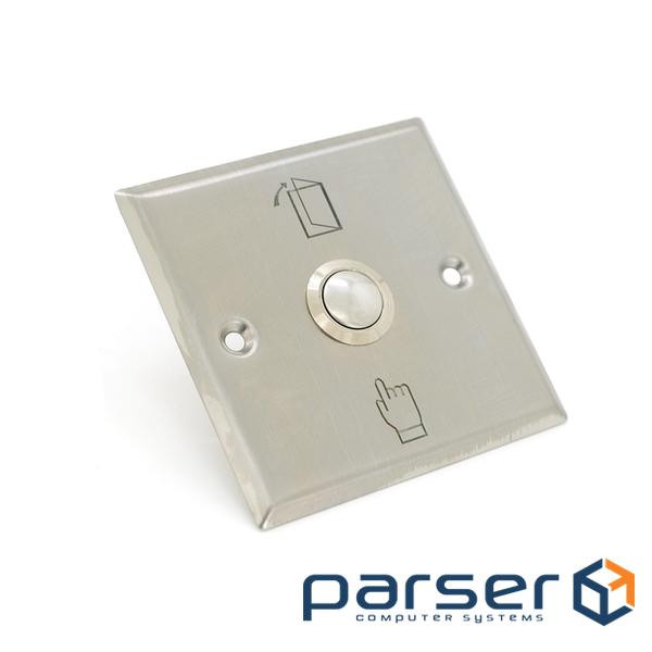 Кнопка виходу врізна, NO / NC / C, алюміній, максім.ток 3А, 86х86х20мм (ES306) (ES306)