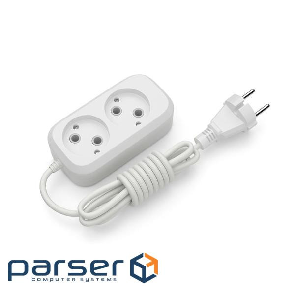 Подовжувач ELECTRUM C-ES-1782 White, 2 розетки, 2м 