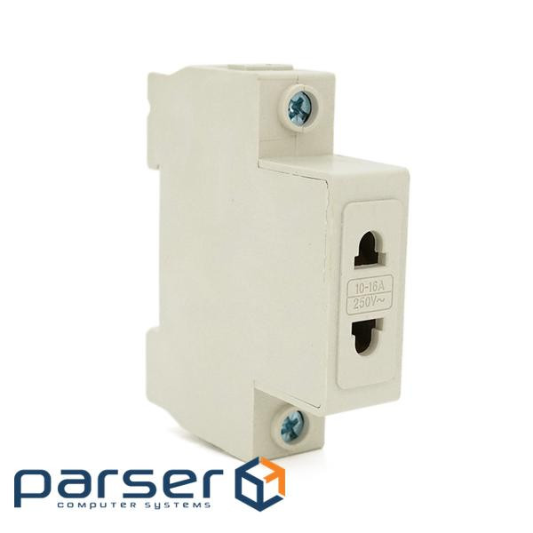 Модульна розетка Chenf Universal на DIN-рейку , 250V / 10-16A, Box (AC30-2-16A)