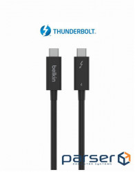 Date cable THUNDERBOLT 4, 40Gbps, 100W, 2m Black Belkin (INZ002BT2MBK)