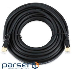 Cast patch cord VEGGIEG, CCA, SSTP, RJ45, Cat.8, 15m, black (PCV-V-E809)