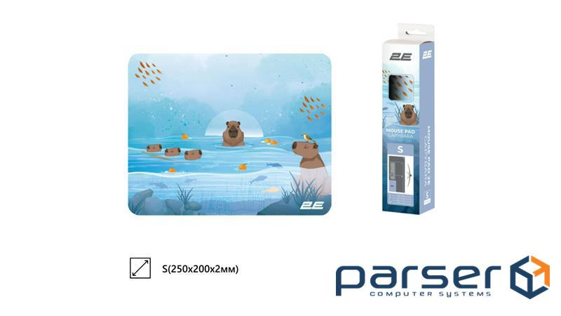 Килимок для миші 2E CAPYBARRA, S(250x200x2мм), синій (2E-PAD-S-CAPY-BLUE) (2E-PAD-S-CAPY-BLUE)