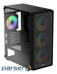 Корпус для комп"ютера MATX W/O PSU GAMMA C50 BK ARGB (GAMMA-C50-BKG400XX-GL) OCYPUS
