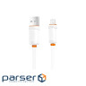 Дата кабель USB 2.0 AM to Lightning 1.0m 3A white XO (NB302-AI.white)