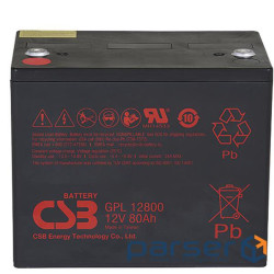 Акумуляторна батарея CSB GPL12800, 12V 80Ah (261х168х 210 (220)