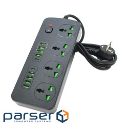 Мережевий фільтр живлення Voltronic TВ-Т91, 4роз, 8*USB+2PD Black (ТВ-Т91-Black)