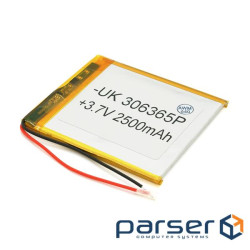 Літій-полімерний акумулятор 3*63*65mm (Li-ion 3.7В 2500мА&middot,ч) (036365) ) (036365)