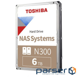 Накопитель HDD SATA 6.0TB Toshiba N300 NAS 7200rpm 512MB (MN10ADA600S)