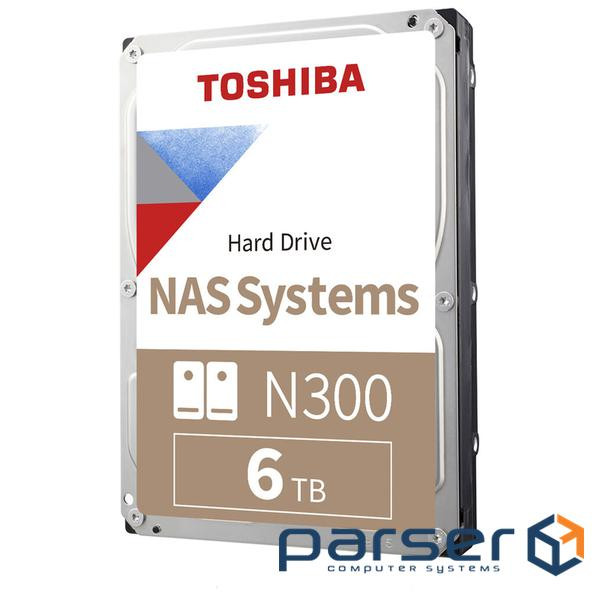 Накопитель HDD SATA 6.0TB Toshiba N300 NAS 7200rpm 512MB (MN10ADA600S)