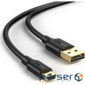 Кабель USB 2.0 AM - miniUSB (5P), 3 м, Black, Ugreen US132, 2A (10386) (10386_US132)