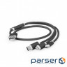 Дата кабель USB 2.0 AM to Lightning + Micro 5P + Type-C 1.0m black Cablexpert (CC-USB2-AM31-1M)