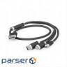 Дата кабель USB 2.0 AM to Lightning + Micro 5P + Type-C 1.0m black Cablexpert (CC-USB2-AM31-1M)