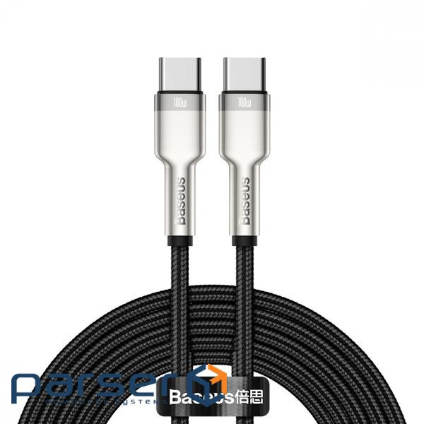 Кабель Baseus Cafule Series Metal Data Cable Type-C to Type-C 100W 2m Black (CATJK-D01)