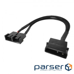 Internal power cable MoleX-FanPower 3p M/M,x2 (2x5V) 0.27m Sleeve (62.09.8297-1)