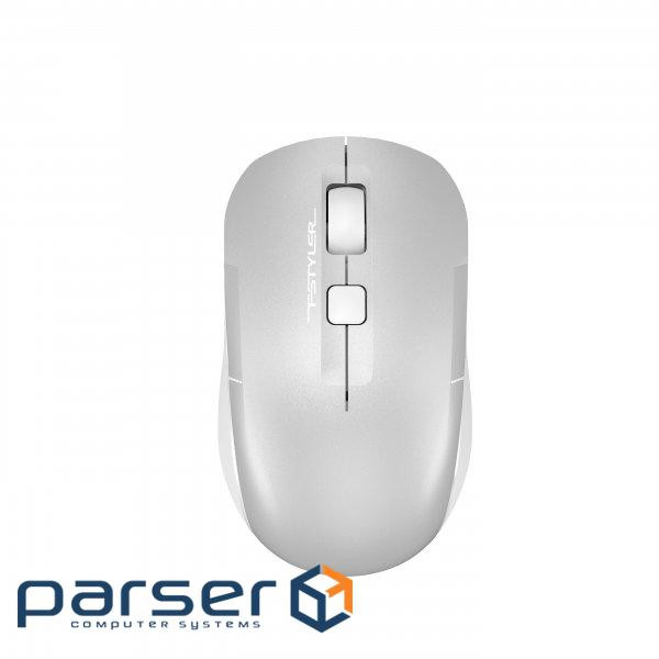 Миша бездротова A4Tech Fstyler FB26CS Air2 (Icy White), колір сірий+білий 