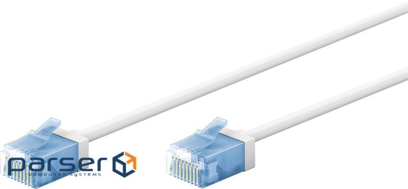 Патч-корд неекранований RJ45 UTP6a 2.0m,patch Slim U-Flexi LSOH PoE+ Cu,білий (75.07.4287-1) (75.07.4287-1)