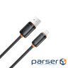Дата кабель USB 2.0 AM to Lightning 1.0m 3A black XO (XO-CB-300UL-BK)