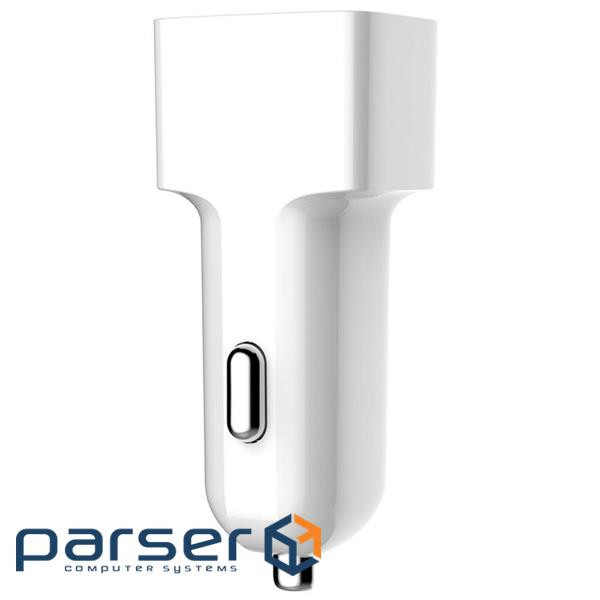 Зарядний пристрій ColorWay 2USB AUTO ID 2.4A (12W) white (CW-CHA009-WT)