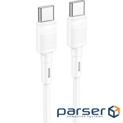 Кабель HOCO X83 Victory Type-C to Type-C 1м White (X83 Victory White 1м )