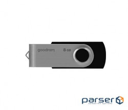 Флеш пам `ять  USB 2.0 8GB Twister Black (UTS2-0080K0R11)