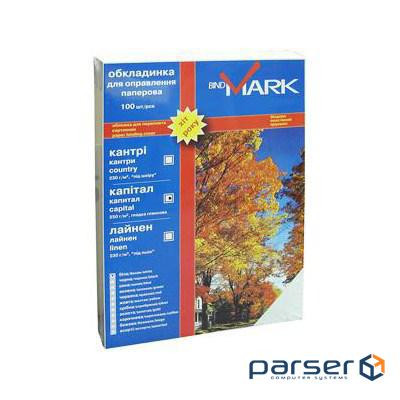 Обкладинка для палітурки bindMARK карт. Кантрі А4 230г/м2 (100 шт.) бежева (41707)