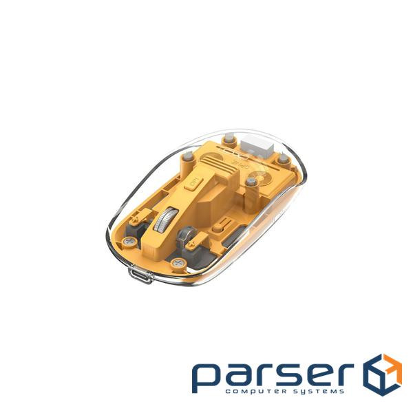 Мишка XO M12 Wireless Transparent/Yellow (M12 Yellow)