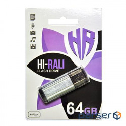 Flash drive Hi-Rali USB 64GB Stark Series Silver (HI-64GBSTSL)
