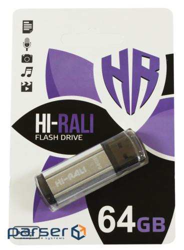 Флеш-накопичувач Hi-Rali USB 64GB Stark Series Silver (HI-64GBSTSL)