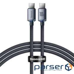 Cable BASEUS Crystal Shine Fast Charging Data Cable Type-C to Type-C 100W 2m Black (CAJY000701)