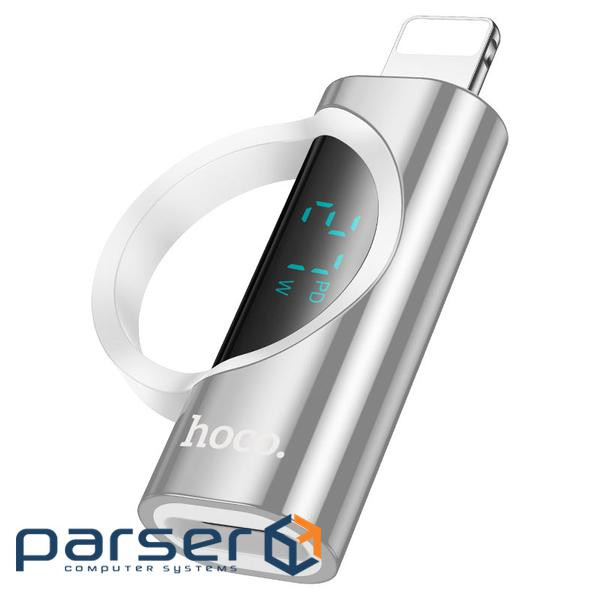 Перехідник HOCO UA32A Type-C(F) => Lighting(M), 60W, індикатор потужності (HOCO UA32AS C(F))