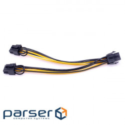 Кабель живлення Lucom внутрішній PCIePower 6p-8px2 F/M,x2 0.2m Y-кабель 8=(6+2) (62.09.8037-1)