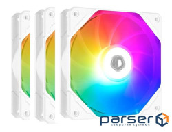Вентилятор ID-Cooling TF-12025 ARGB Trio White, 120x120x25мм , 4-p (TF-12025-PRO-ARGB-TRIO WHITE)