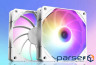 Вентилятор ID-Cooling TF-12025 ARGB Trio White, 120x120x25мм , 4-p (TF-12025-PRO-ARGB-TRIO WHITE)