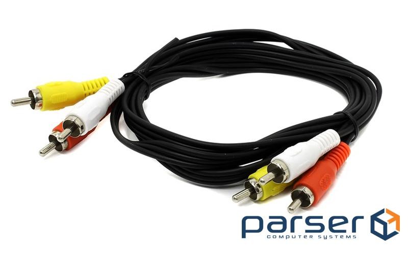 Кабель AV 3xRCA M-3xRCA M, 1.5 м (B00789)